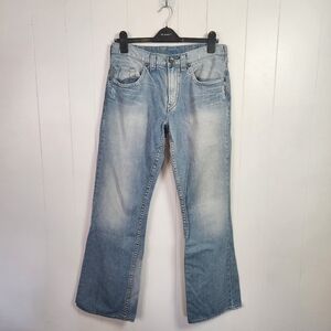 Silver Jeans Mens Grayson Bootcut Vintage Y2K Light Wash Distressed Size 32x32